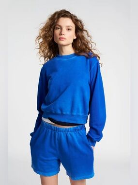 Cotton Citizen Roma Distressed Crewneck Sweatshirt.